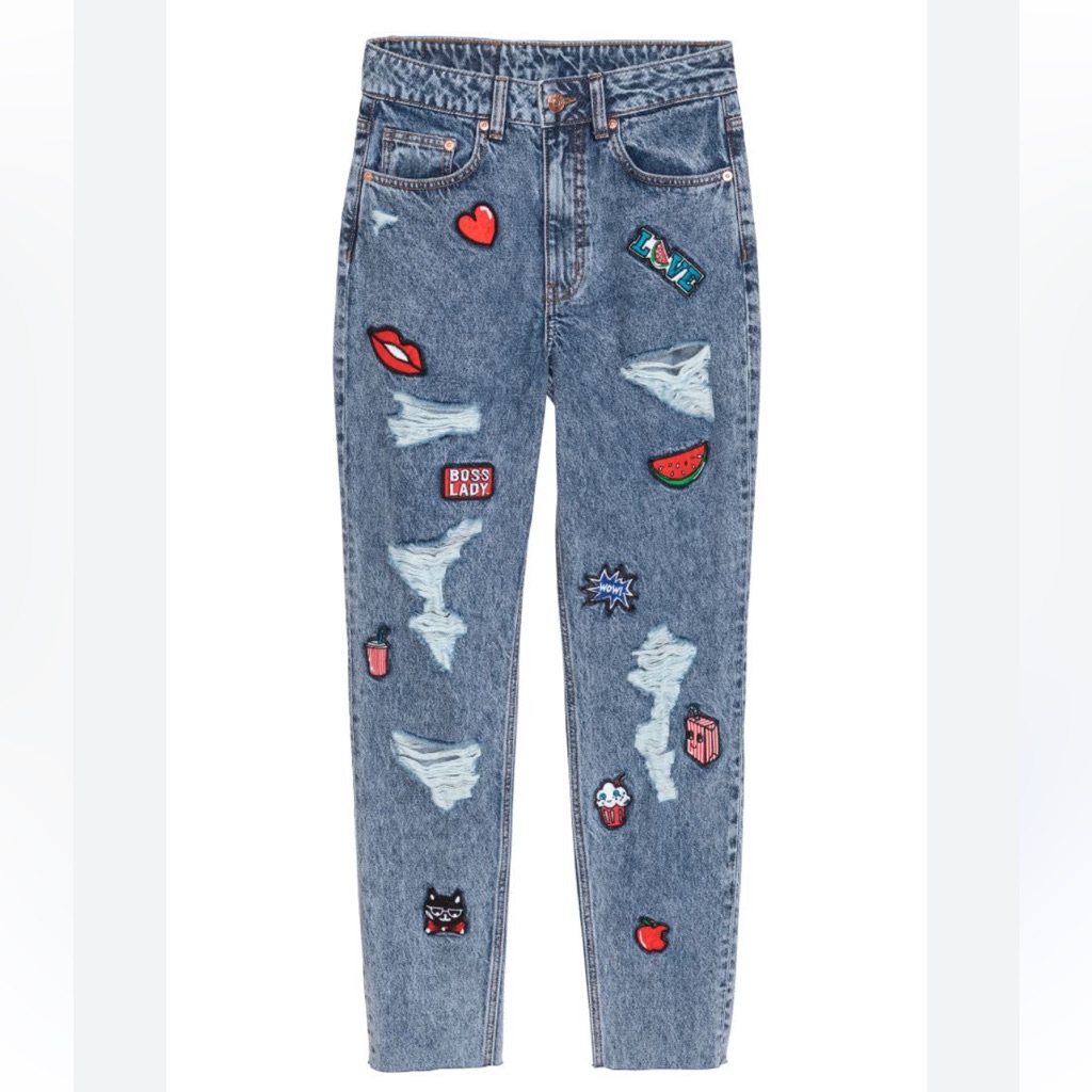 Patchwork Mom Jeans